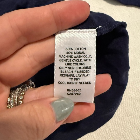 NWT Caslon Long Sleeve T-Shirt Women's M Navy Peacoat Crewneck Pull Over - Picture 4 of 4